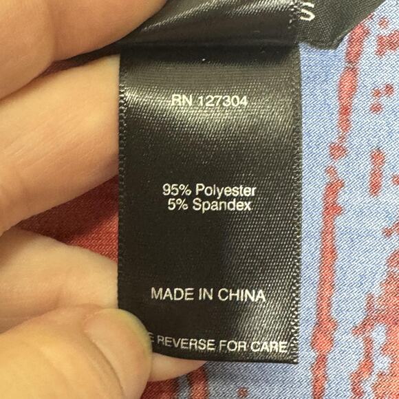 Ali Miles Top Womens Large Abstract Art Print Tunic Stretch V Neck 3/4 Ruched - Picture 6 of 12